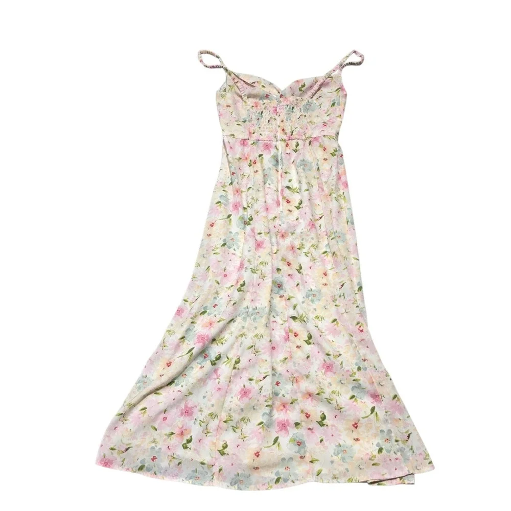 Abercrombie & Fitch Floral Midi Dress Summer Spaghetti Strap Sundress‎ Size S